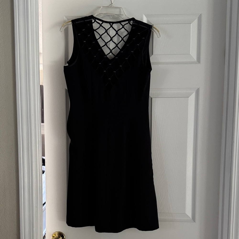 Liz Claiborne Elegant Black Mesh Dress